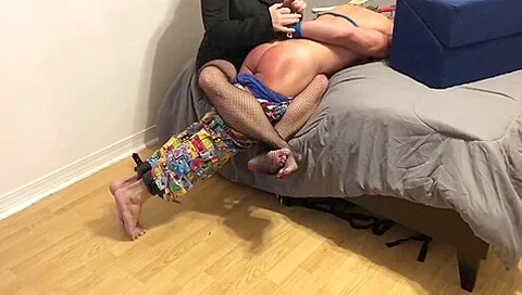 Wrestled And Dragged Over Her Knee While Tied For Otk Bath Brush Beating And Paddling