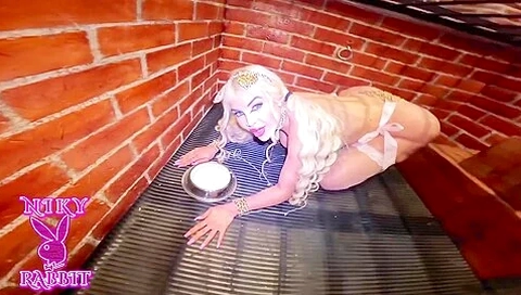 Niky Rabbit Is A Horny Kitty And Loves Milk