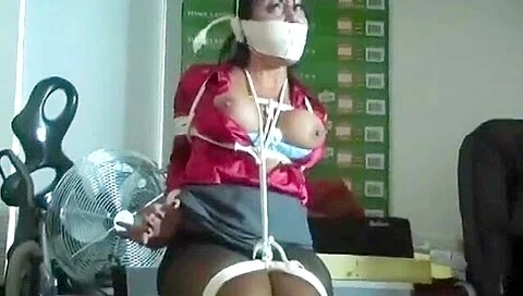 Gina gagged and tied