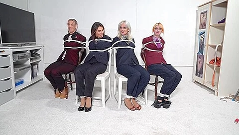 4 Hot Girls Bound & Gagged