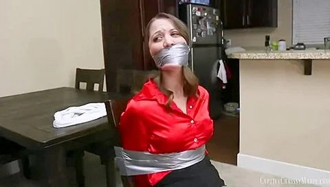 Teacher Young Chrissy Is Captured And Chair Tied By student 18+