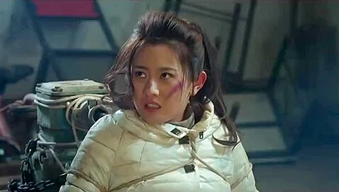 Policewoman Tied Up With