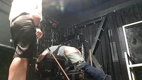 Ladyamber Gives Tim 12 Hard Wide Open Strokes Of Her Senior Cane