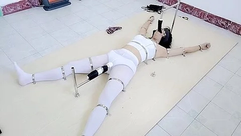Asian Girl Bolted Down
