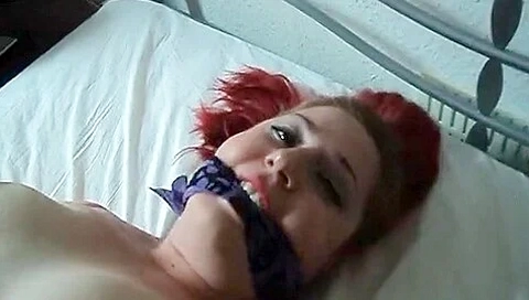 Bound & Gagged On The Bed